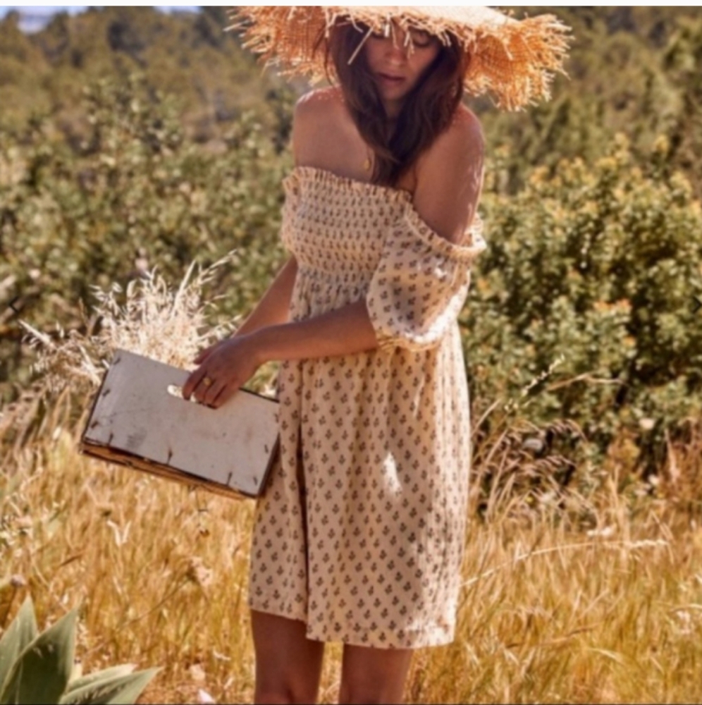 Sezane Jeanne Off The Shoulder Dress